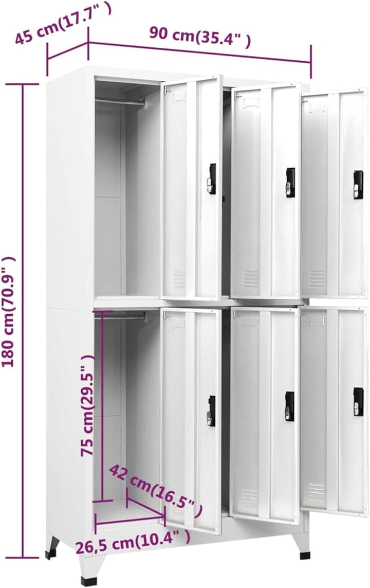 Susany Schliessfachschrank Lagerschrank Stahlschrank Schrank Aktenschrank Fächerschrank Aufbewahrung