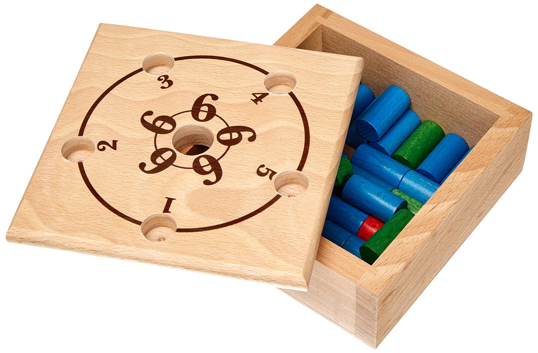 Weible Spiele 04248 - Rund um die 6, Würfelspiel, 14 x 14 cm
