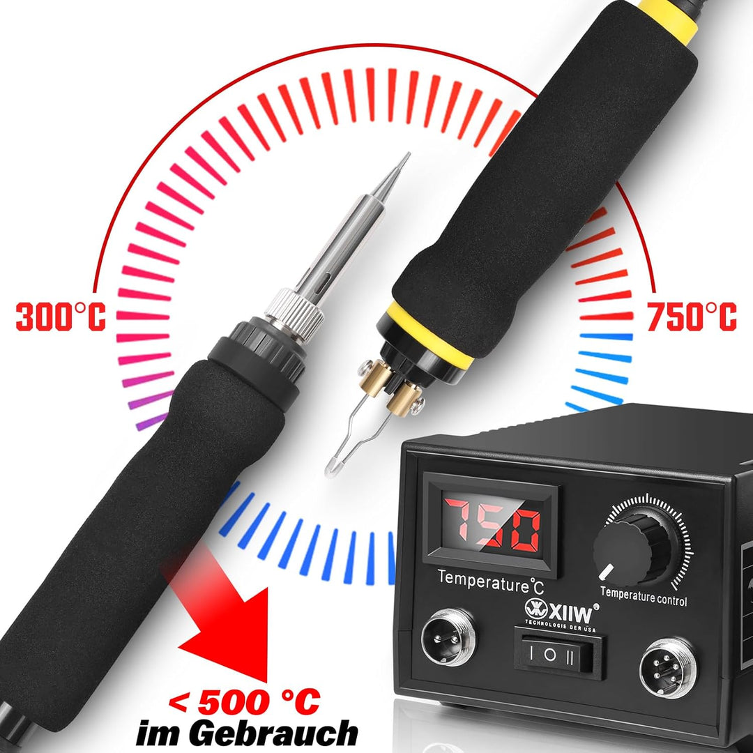 165-tlg Brandmalstation, 100W Brandmalerei und Lötkolben set, 5x Lötspitzen &amp; Zwei Stift, Holzbrenne