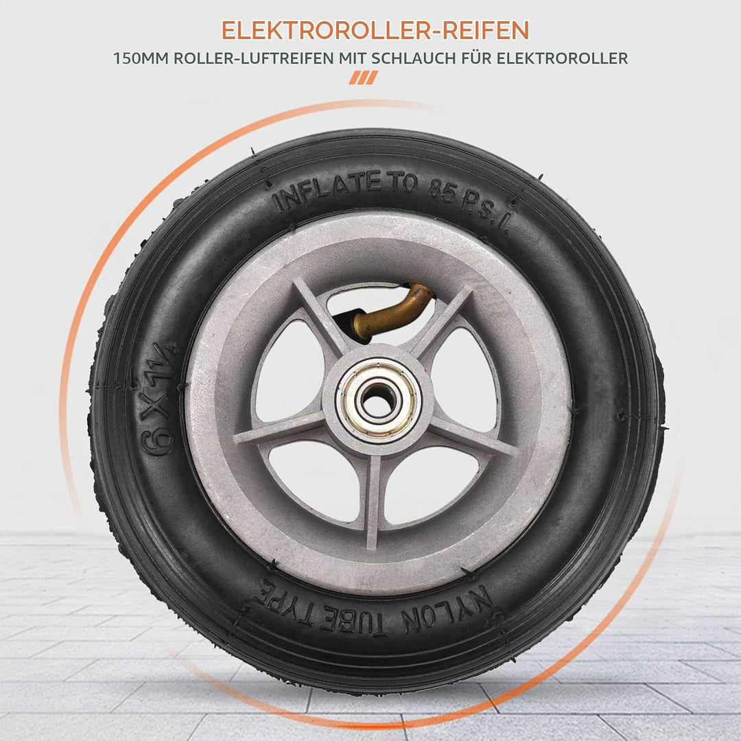 Dropfree 6X1 1/4 Reifen 150MM Scooter Inflations Rad Schlauch Reifen für Elektro Roller