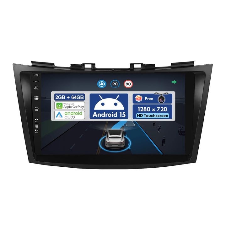 [2G+64G] 9 Zoll Autoradio für Suzuki Swift/Ertiga (2011-2017) GPS Navigation - Wireless CarPlay Andr