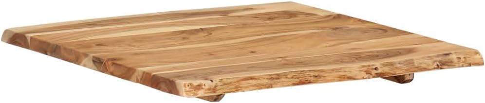 vidaXL Massivholz Tischplatte Baumkante Massivholzplatte Akazie 58x(50-60) x2,5cm 58 x 60 x 2.5 cm,