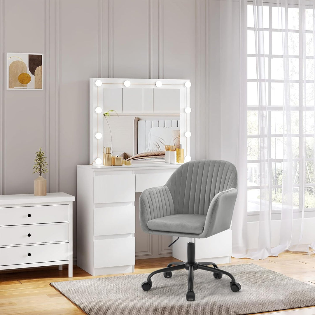 WOLTU Schreibtischstuhl, Bürostuhl ergonomisch, Homeoffice Stuhl höhenverstellbar, Schminkstuhl mit