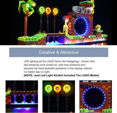 Led Licht Set für Lego Sonic Green Hill Zone 21331 Baukasten (kein Lego-Modell enthalten, nur Lichte