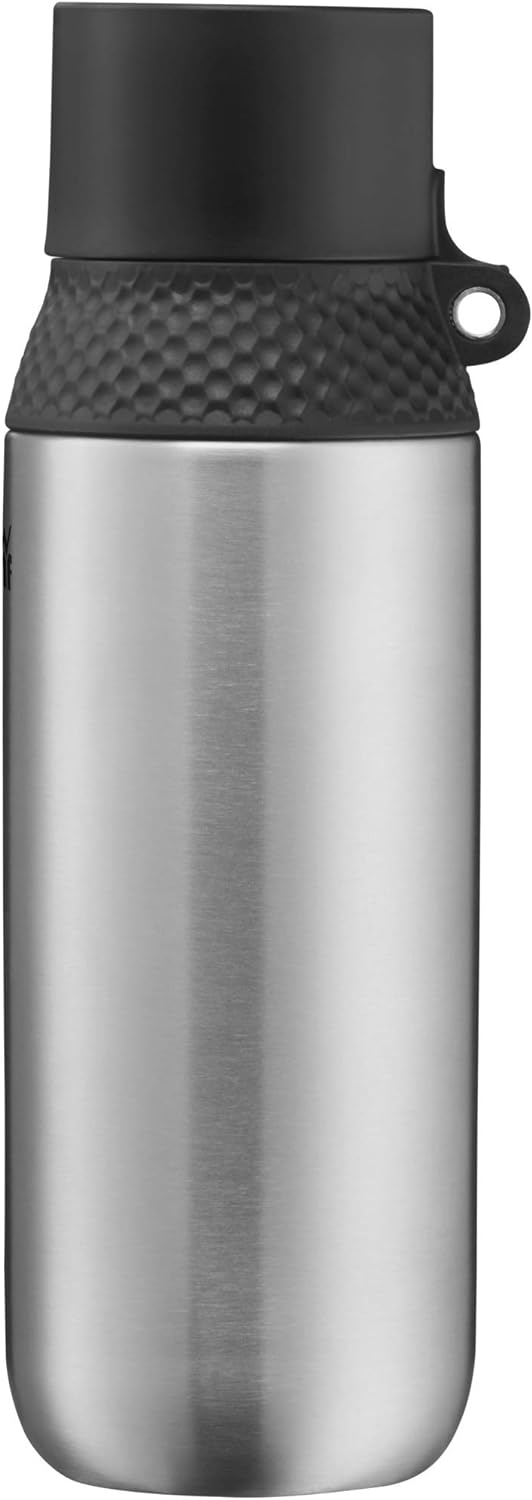 WMF Waterkant Iso2Go Trinkflasche Edelstahl 500ml, Thermosflasche, Isolierflasche, Kohlensäure geeig