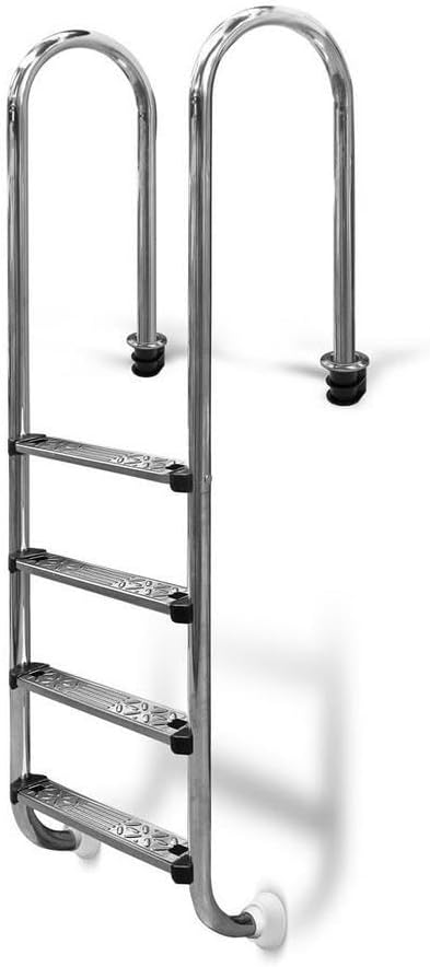 SAXONICA Poolleiter Edelstahl ENG 150 cm I 4-stufig I V2A Leiter