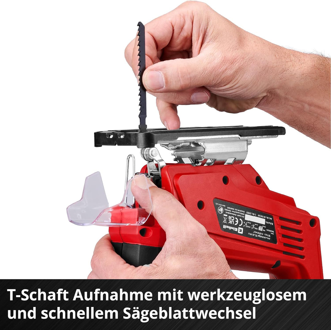 Einhell Akku-Stichsäge TC-JS 18 Li Power X-Change (Li-Ion, 18V, 20 mm Hubhöhe, max. 45° Schrägschnit