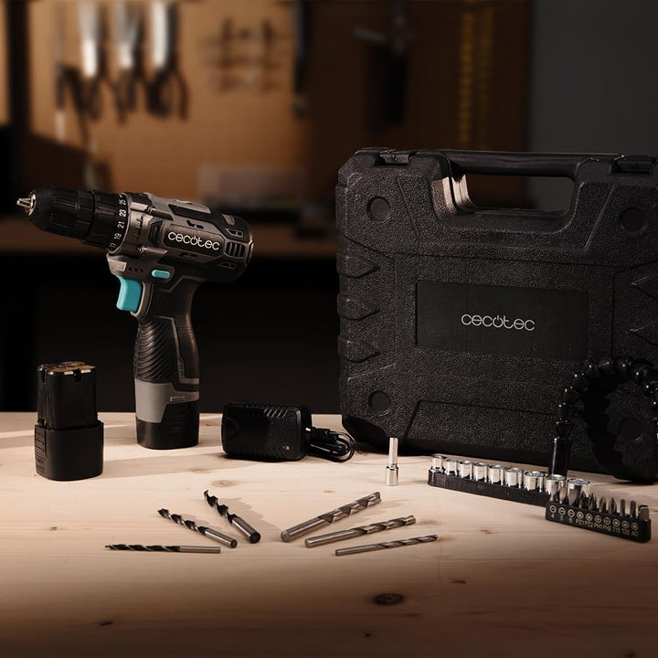 Cecotec Akkuschrauber mit 2 Akkus 16V und 2000mAh PowerForce 1620 Easy Hand. 2 Geschwindigkeitsstufe