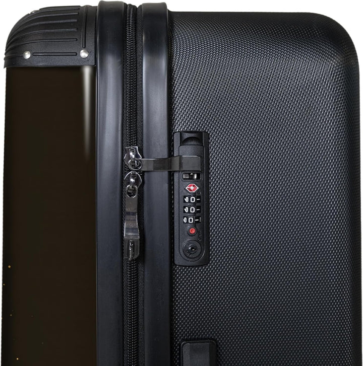 NoBoringSuitcases.com® Koffer XL Gross 77x51.5x28 cm Reisekoffer mit 4 Rollen Leicht Trolley Hartsch