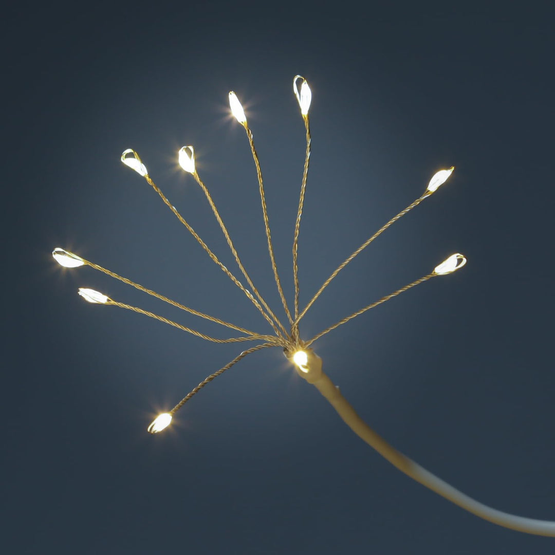 LED Feuerwerk Leuchte hängender Polarstern Pusteblume Firework 100 LED 25cm 8 Modi Fernbedienung für