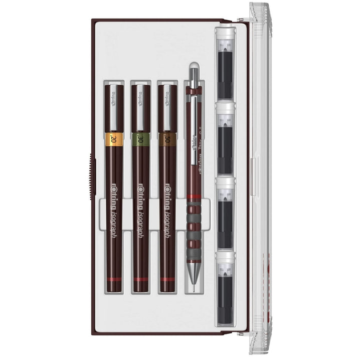 rOtring Isograph Fineliner Junior Set | 0,2 mm/ 0,3 mm/ 0,5 mm | 3 Stück 0,20 mm, 0,30 mm, 0,50 mm J