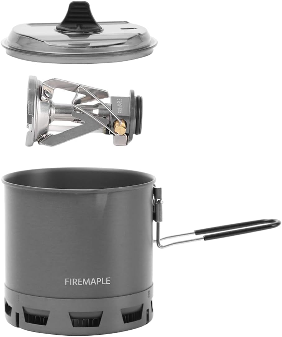 Fire-Maple Petrel G2 Ultraleichtes Kochset – Kompaktes und Schnell Kochendes Camping Topfset mit Koc