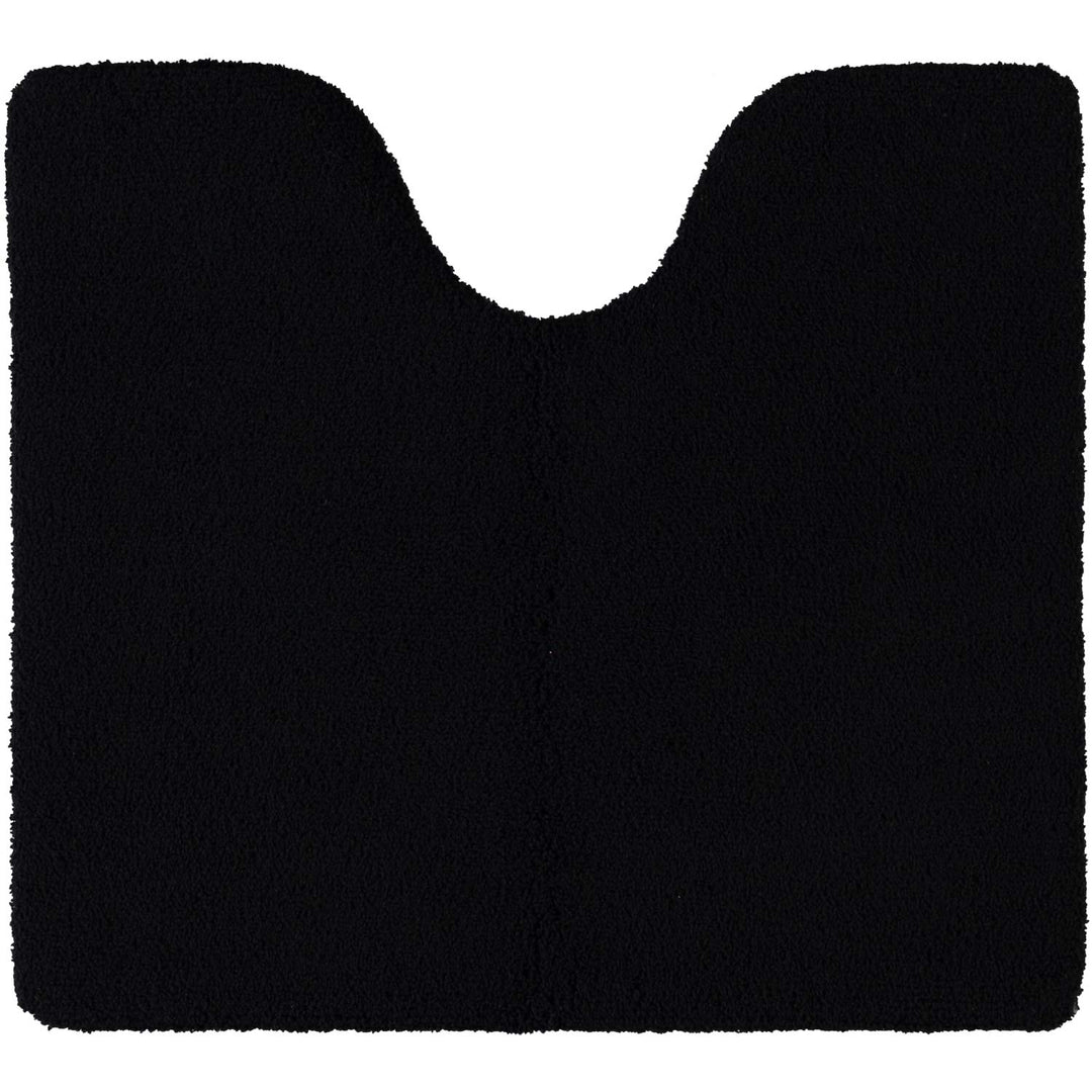 Rhomtuft Badteppiche Square schwarz - 15 Toilettenvorlage mit Ausschnitt 55x60 cm, Toilettenvorlage