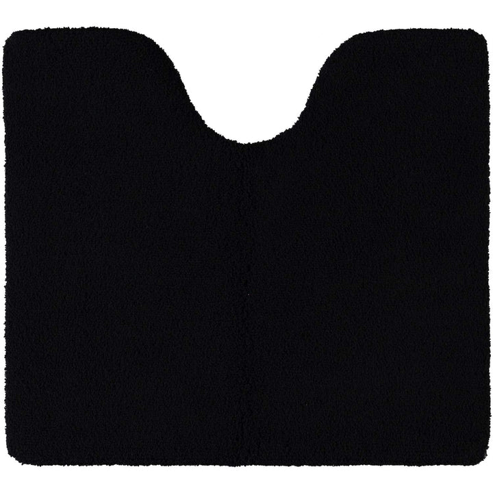 Rhomtuft Badteppiche Square schwarz - 15 Toilettenvorlage mit Ausschnitt 55x60 cm, Toilettenvorlage