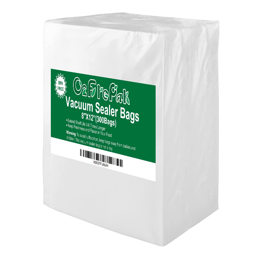 O2frepak 300 Beutel 20x30cm Vakuumier Beutel Vakuumbeutel für Lebensmittel,BPA-Frei Sous Vide Vakuum