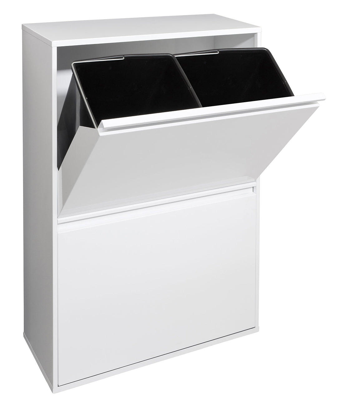 ARREGUI CR601-B Recycling Abfalleimer/Mülleimer aus Stahl, Mülltrennsystem mit 4 entnehmbaren Innene