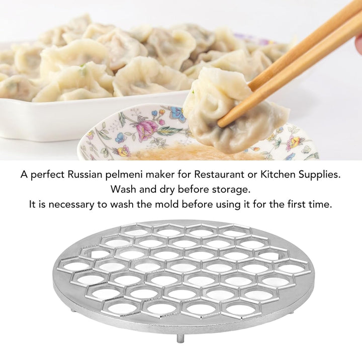 Pelmeni Form, 37 Löcher Russian Dumpling Maker aus Aluminiumlegierung, Silber, Ravioli Maker für DIY