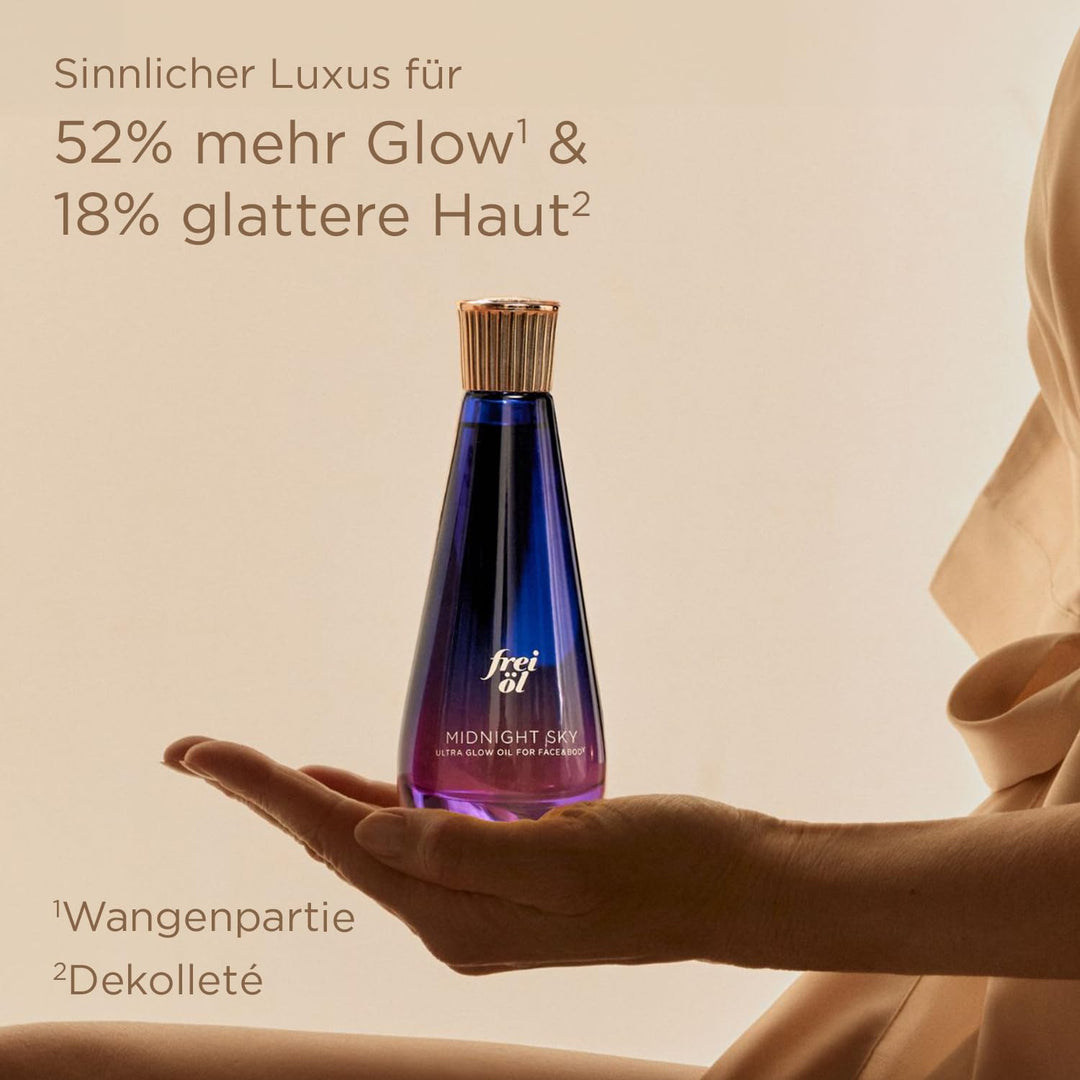 frei öl – ULTRA GLOW ÖL Midnight Sky mit elegantem Duft - für Gesicht & Körper für mehr Glow & sicht
