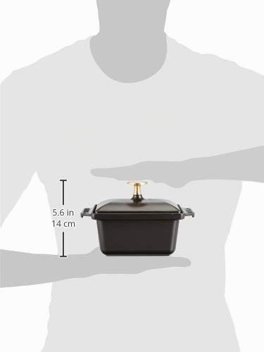 Staub 40509-571-0 Terrine, 15 x 11 cm, 0,7 L, Innen schwarz glänzend, schwarz