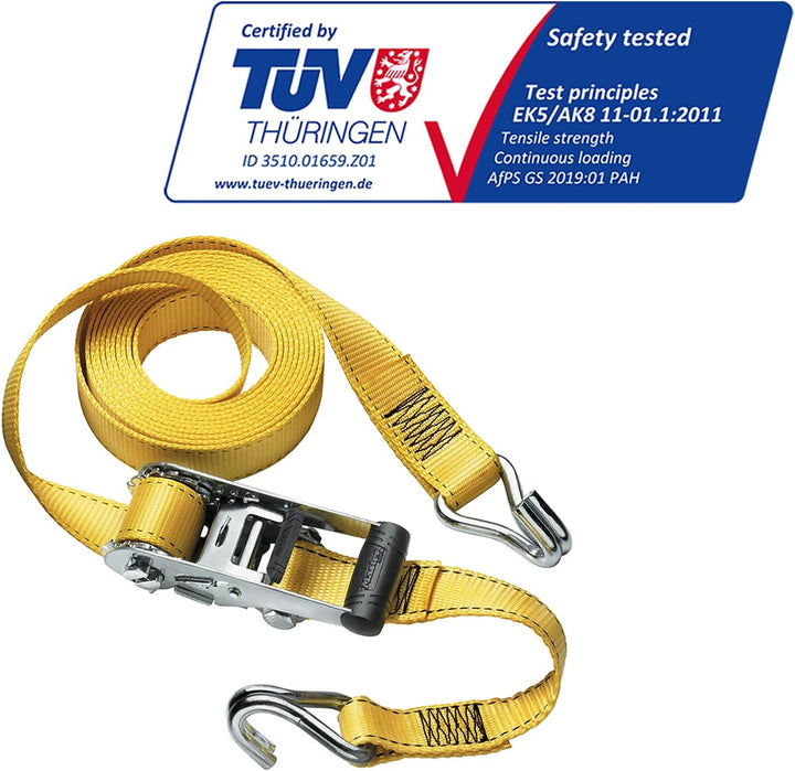 MASTER LOCK 3058EURDAT SPANNGURT 4,5M MIT RATSCHE UND JHAKEN Spanngurt mit J-Haken 4,5 m, Spanngurt