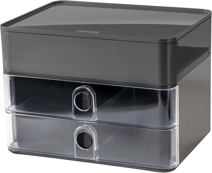 HAN Schubladenbox Allison SMART-BOX mit 2 Schubladen und Trennwand, Kabelführung, stapelbar, Utensil