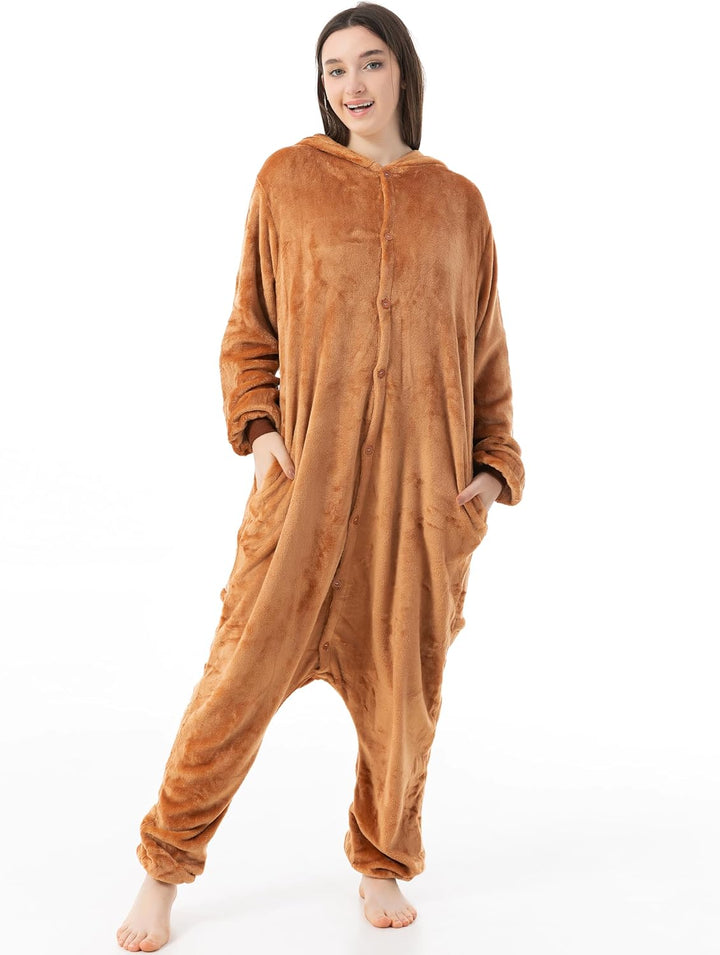 Katara 1744 (30+ Designs) Bären-Kostüm Grizzly, Unisex Onesie/ Pyjama-Qualität für Erwachsene & Teen