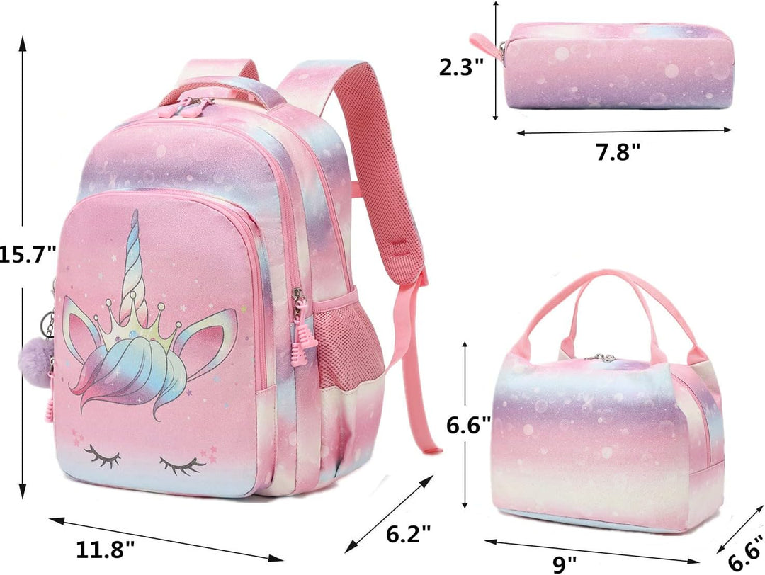Jumpopack Schulrucksack Mädchen Rucksack Kinderrucksack Schule Mädchen Schultasche Einhorn Schulranz