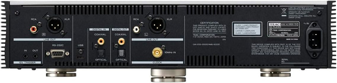 TEAC Reference VRDS-701 High End CD-Player mit innovativem VRDS CD-Laufwerksmechanismus, MQA-Unterst