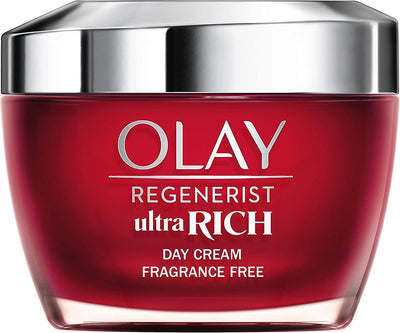 Olay Regenerist Ultra Rich Crema De Día, Textura Rica No Grasa, Con Vitamina B3, Péptidos Y Manteca