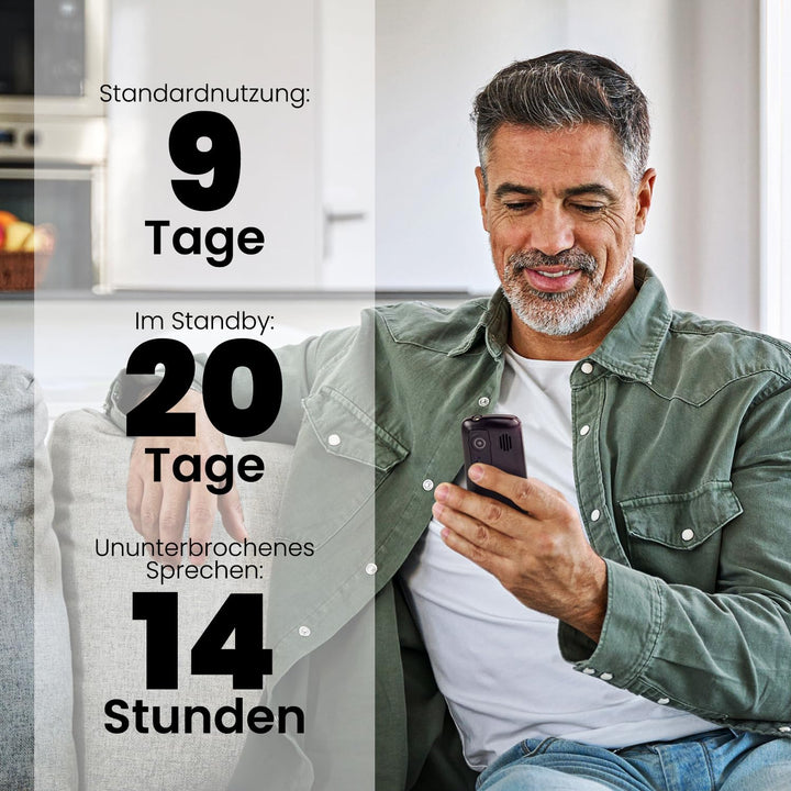 SPC Talk 2 Go - Basic Mobiltelefon | 1,8“ Bildschirm | 9 Tage Akkulaufzeit | 103dB Klingeltonlautstä