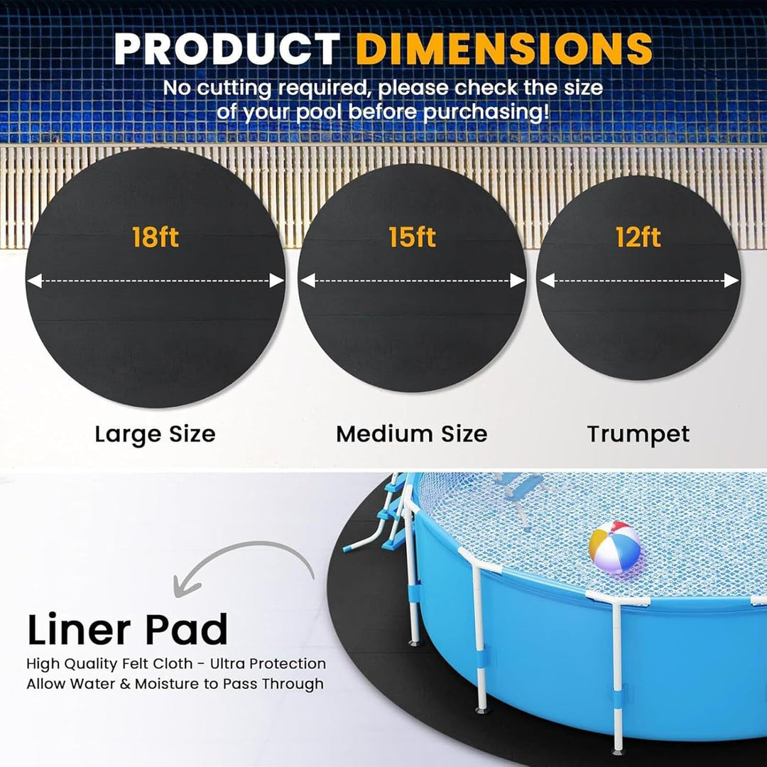 Rundes Pool Liner Pad,poolunterlage rund,bodenschutzmatte pool,pool unterlage outdoor,Oberirdische P