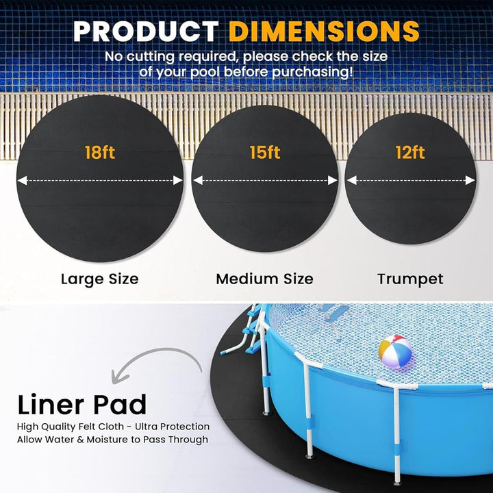 Rundes Pool Liner Pad,poolunterlage rund,bodenschutzmatte pool,pool unterlage outdoor,Oberirdische P