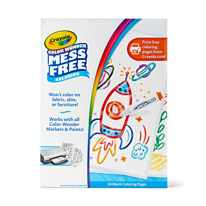 Crayola Color Wonder Mess Free Coloring, Blanko-Malseiten, 50 Stück, bedruckbares Nachfüll-Set
