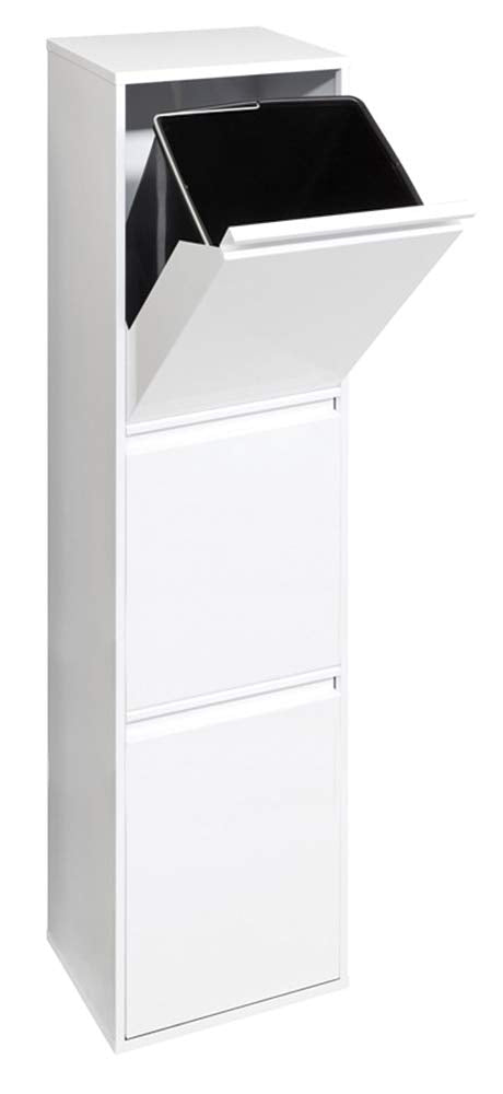 ARREGUI Basic CR301-B Mülltrennsystem aus Stahl | 3 Fächer Mülleimer für die Küche | 3 Fach Abfallei