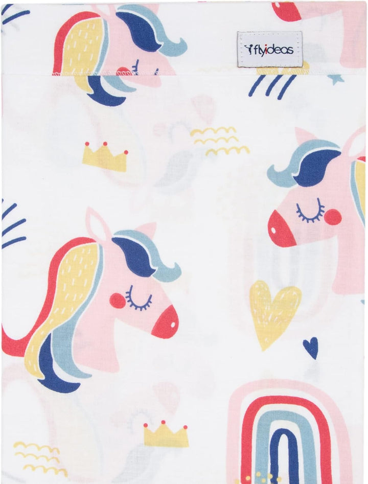 FlyIdeas Spannbettlaken 80x160 cm fur Babybett, 2 STK. - 1 Spannbettlaken + 1 Wasserfester Matratzen