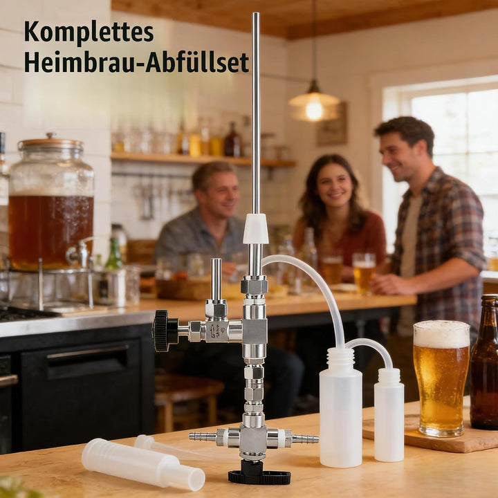 Bierflaschenfüller 304 Edelstahl Gegendruck-Bierflaschenfüller Hausgebraute Füllmaschine Handgeferti