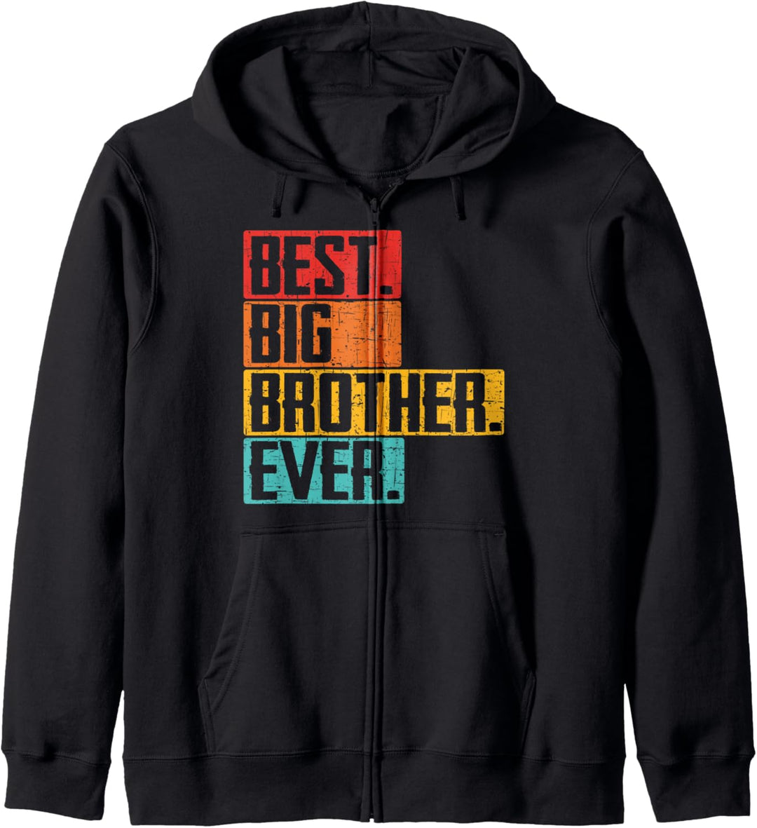 Best Big Brother Ever Retro Geschwisterbrüder Familie alter Sohn Kapuzenjacke