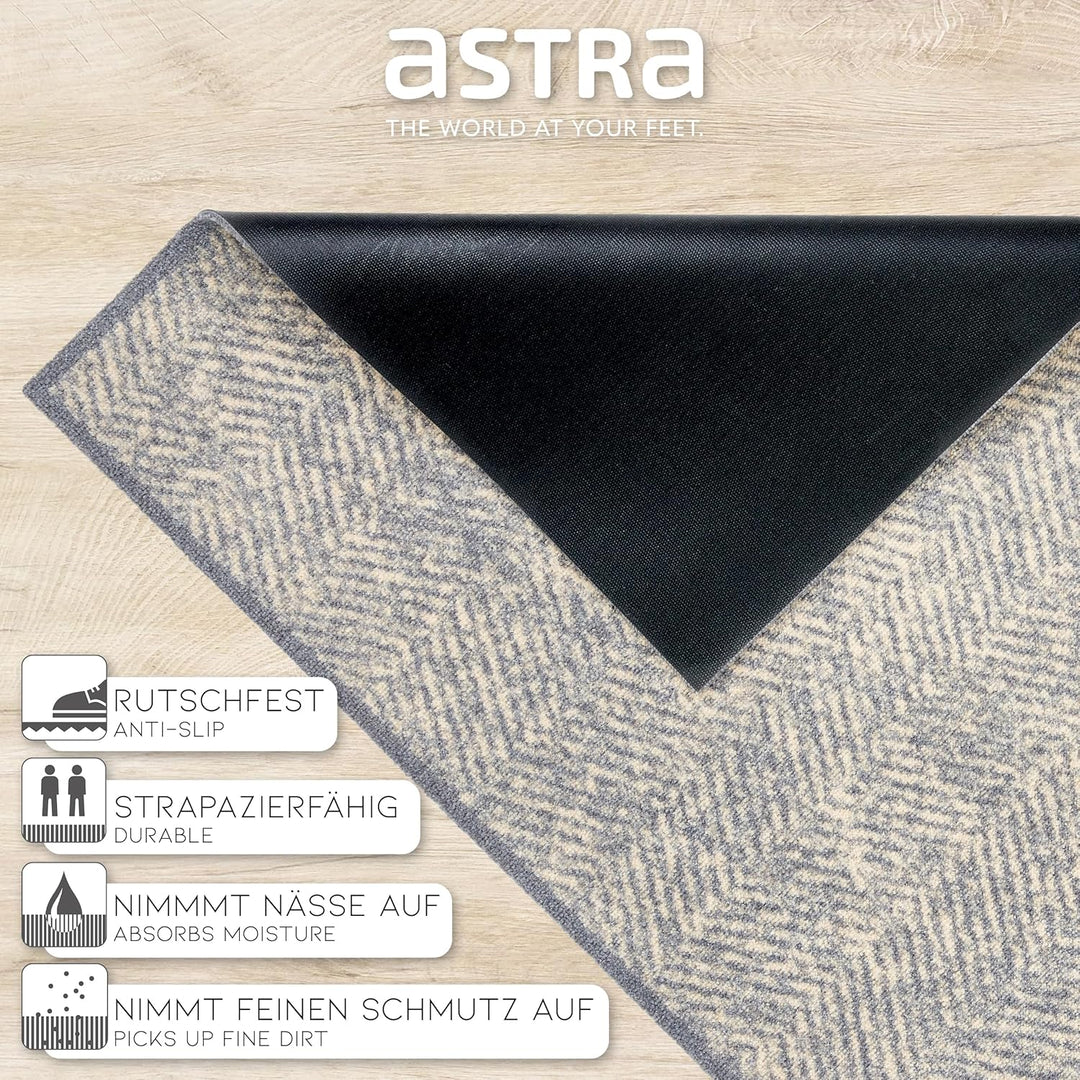 Astra rutschfeste Sauberlaufmatte innen - Fischgrät Welcome Home 50x70 cm - Wohnraum Fussmatte Desig