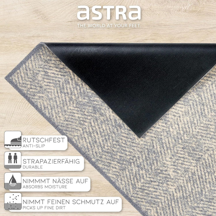 Astra rutschfeste Sauberlaufmatte innen - Fischgrät Welcome Home 50x70 cm - Wohnraum Fussmatte Desig