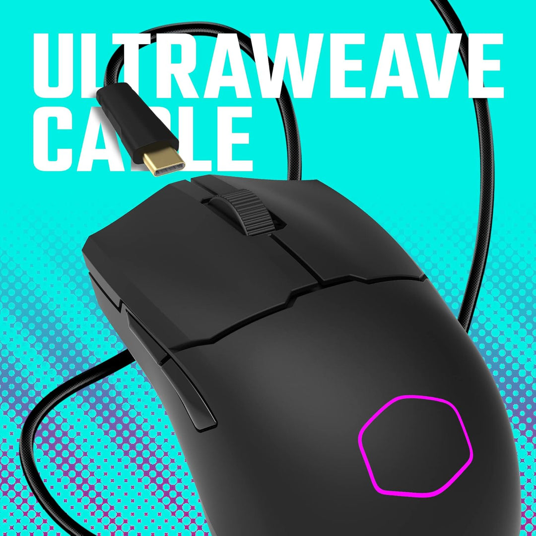 Cooler Master MM712 Kabellose Gaming-Maus, schwarz, mit einstellbarer 19.000 DPI, 2,4 GHz und Blueto