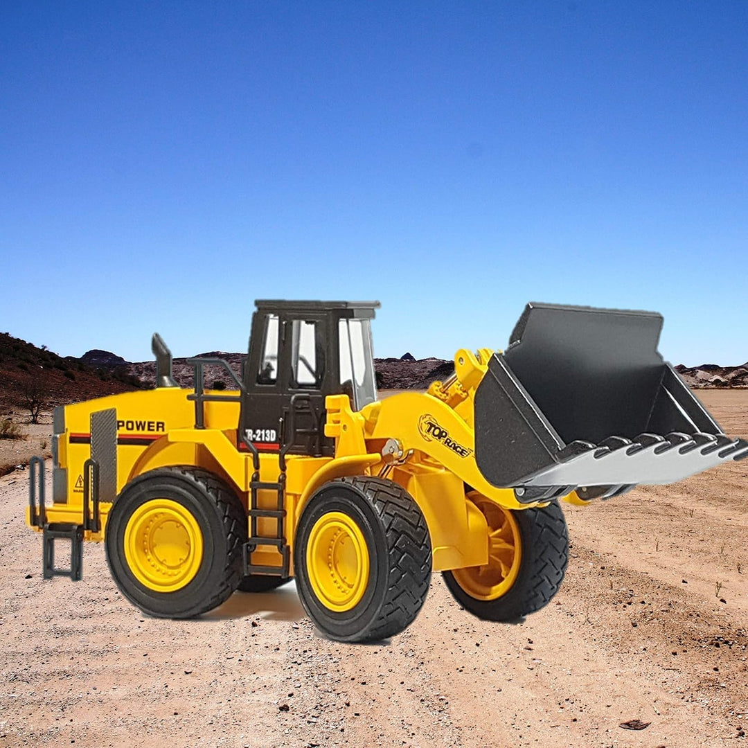 Top Race Bagger Traktor aus Metalldruckguss BAU LKW Bagger Spielzeug – Modellbagger Spielzeugtraktor