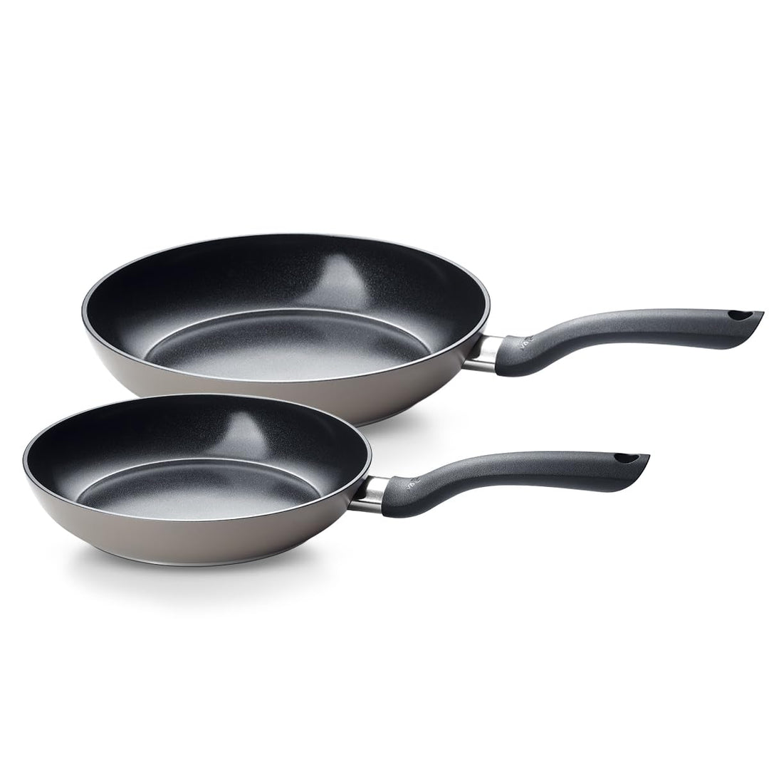 Fissler Essential/Keramik-Pfannen Set 24 cm & 28 cm – hergestellt ohne PFAS/PTFE – nachhaltige besch