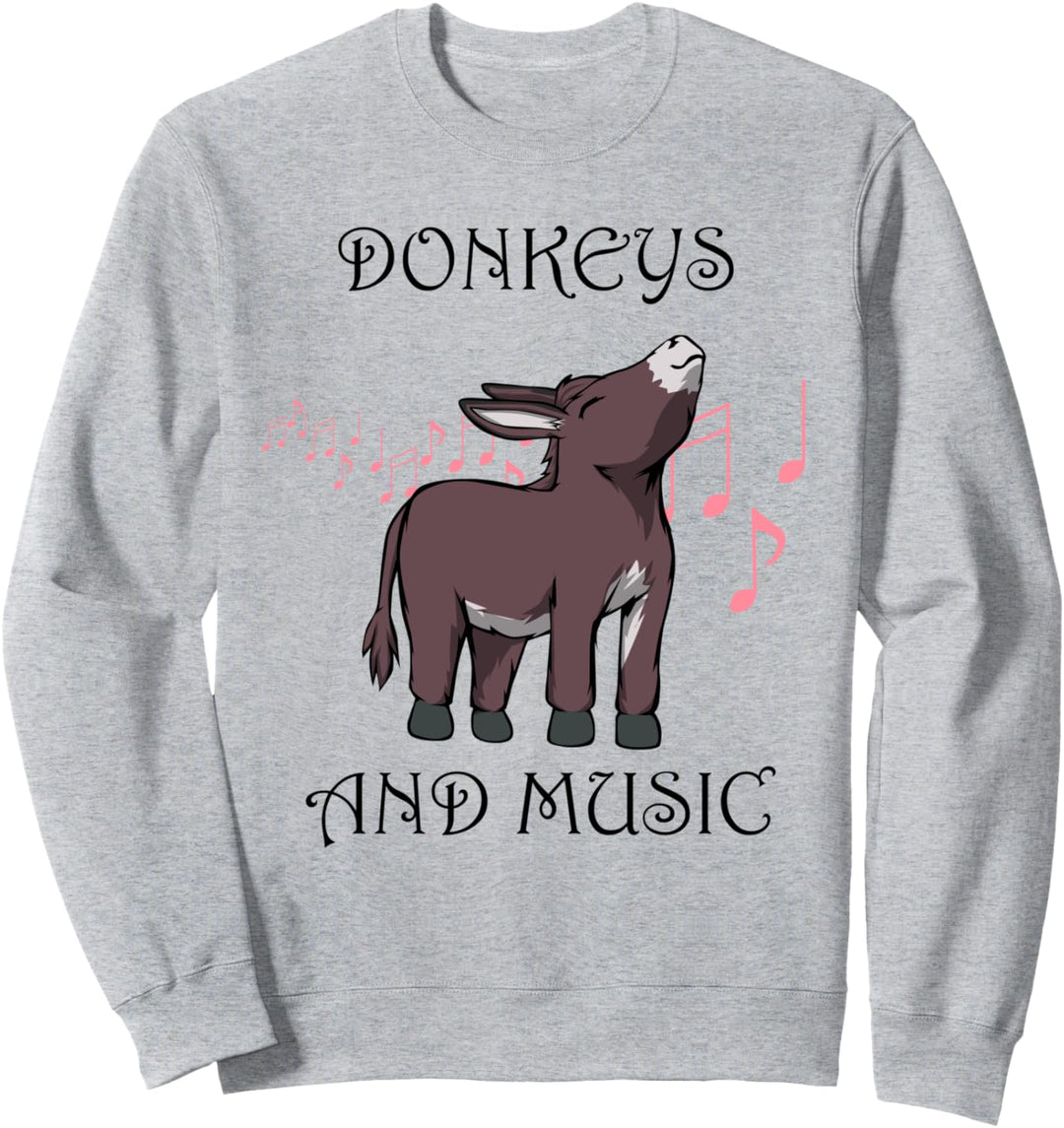 Baby Esel und Musik Musikant Sweatshirt