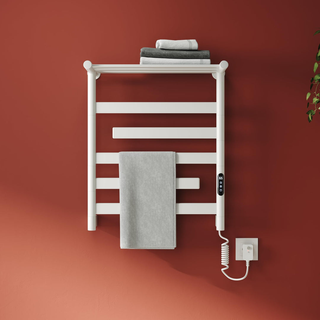 SONNI Elektrischer Handtuchhalter mit Beheizter Ablage 660x550mm, 140W Badheizkörper Elektrisch, Tuy