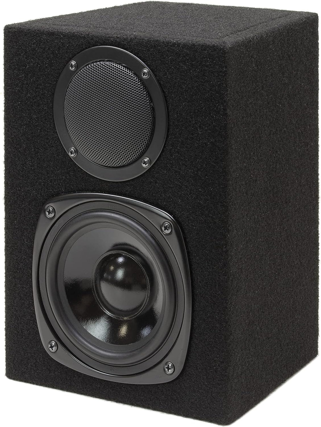 Dynavox 2-Wege Regal-Lautsprecher in Trapezform, mit Filz-Bespannung, Paar, schwarz