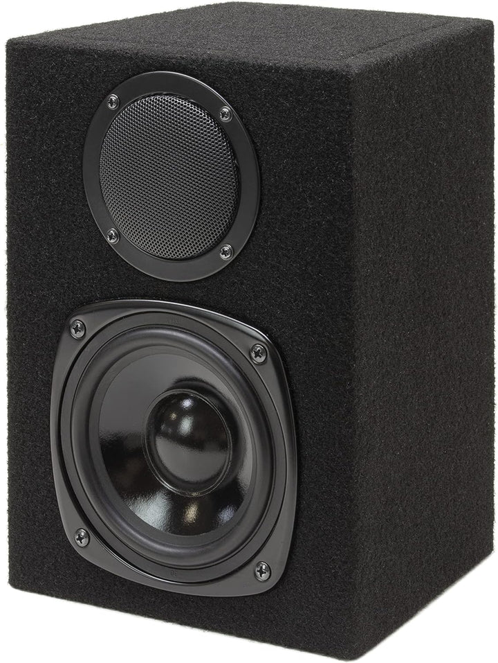 Dynavox 2-Wege Regal-Lautsprecher in Trapezform, mit Filz-Bespannung, Paar, schwarz