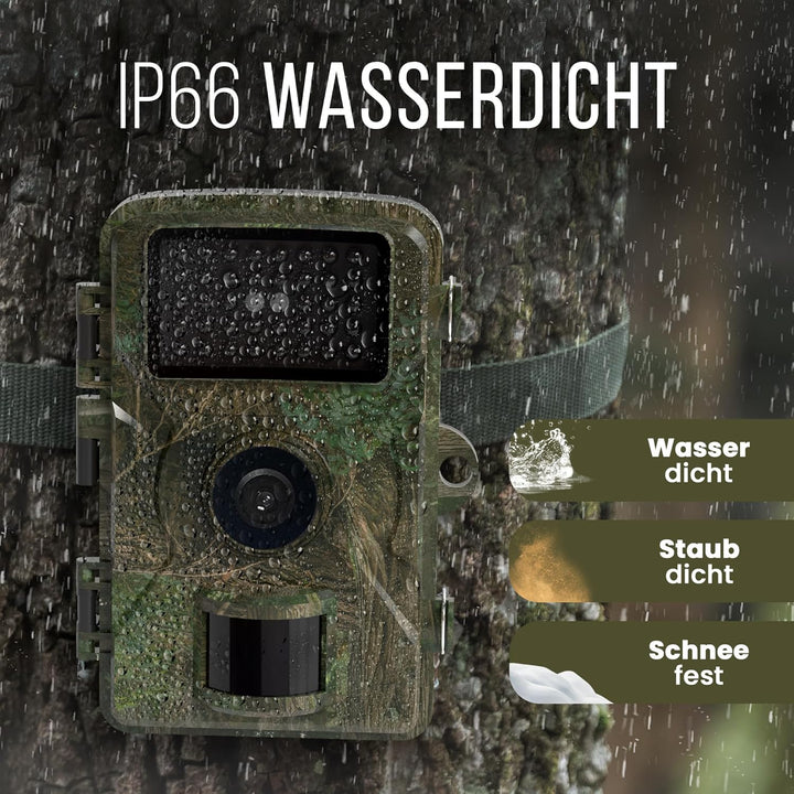 Strex Wildkamera mit Nachtsicht – 16MP 1080P Full HD – Wasserfest – Jagdkamera – Wildtierkamera