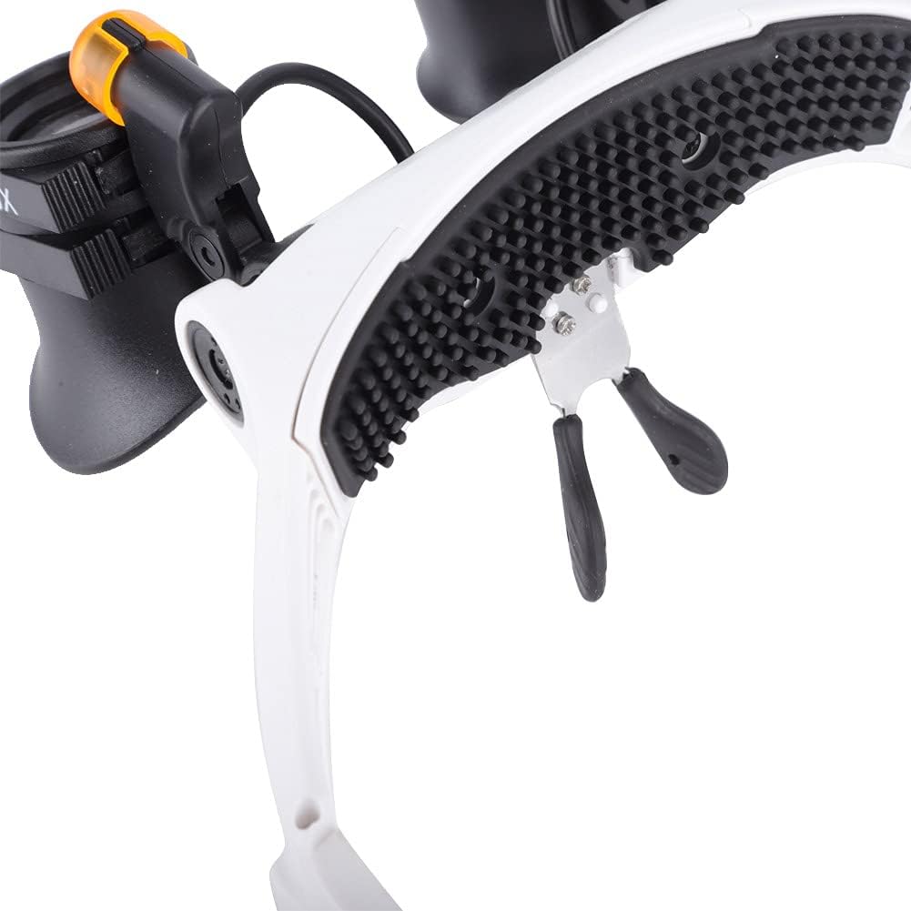 Fernglas-Lupe, Kopflupe Optische Linse, Kunststoff-LED-Lampe, 21 Kombinations-Stirnband-Lupe, Lupe m
