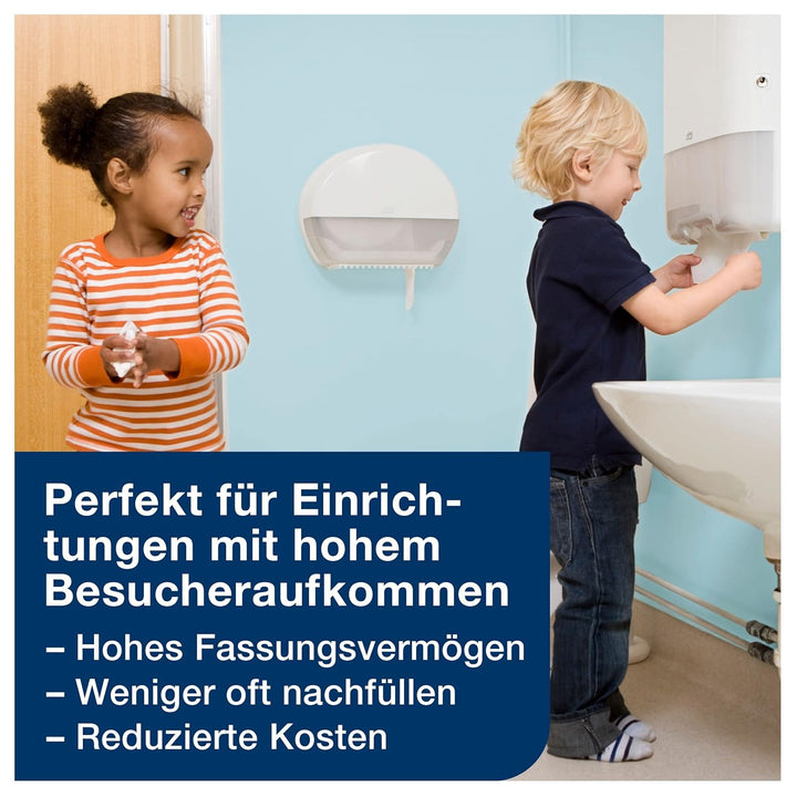 Tork 554000 Spender für Jumbo Toilettenpapier T1 / Tork Toilettenpapierspender mit extra hoher Kapaz