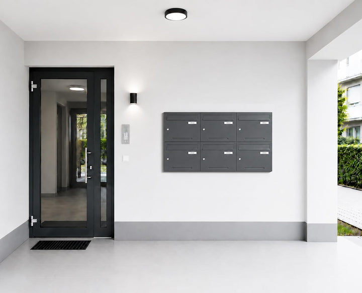 Zedelmaier Mehrfamilienhaus Personalisiert 6er Briefkastensysteme Briefkastenanlage mit Edelstahl Na